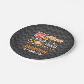 建築の誕生会のプレートのダンプトラック ペーパープレート (アングル)