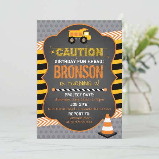 建築の誕生日のパーティの招待状 招待状 (スタンド正面)