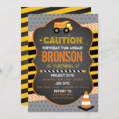 建築の誕生日のパーティの招待状 招待状 (正面/裏面)