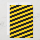 建築の警告サイン男の子バースデーパーティー 招待状 (裏面)