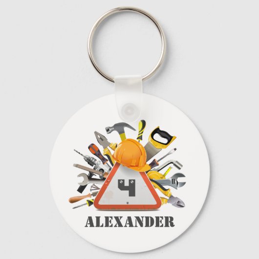 建築の道具とガジェットの下 キーホルダー (正面)