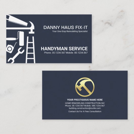 建築の道具 名刺 (正面/裏面)