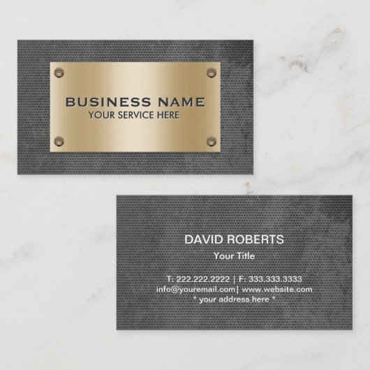建築の金ゴールド及び金属金属のプロフェッショナル 名刺 (正面/裏面)