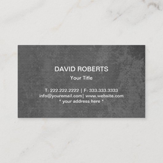 建築の金ゴールド及び金属金属のプロフェッショナル 名刺 (裏面)