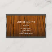 建築の金属のボーダーモノグラム木 名刺 (裏面)