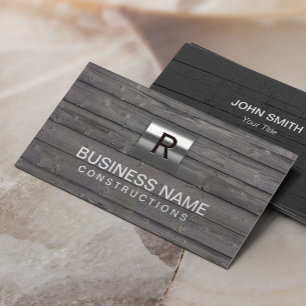 建築の金属のモノグラム木プロフェッショナル 名刺