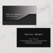 建築の金属の名刺の角度の端の灰色 名刺 (正面/裏面)