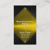 建築の金属の名刺-黒い金ゴールド 名刺 (裏面)