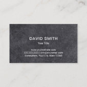 建築の金属モノグラムのモダンな濃紺 名刺 (裏面)