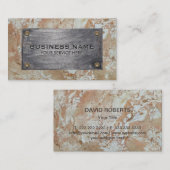 建築の金属板のモダンな大理石 名刺 (正面/裏面)