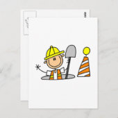 建築のTシャツ及びギフトの作業者 ポストカード (正面/裏面)