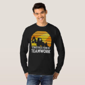 建築はチームワークワーカーサイト Tシャツ (正面フル)
