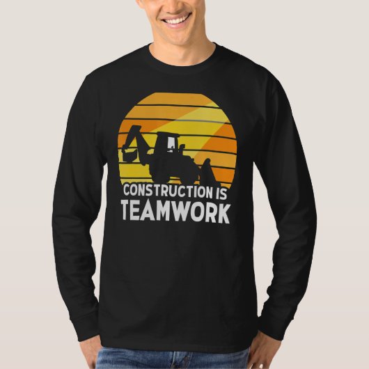 建築はチームワークワーカーサイト Tシャツ (正面)