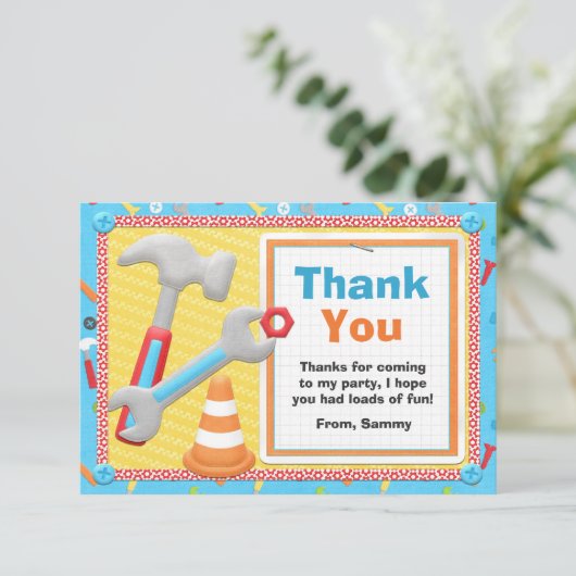 建築は誕生日のサンキューカードに用具を使います サンキューカード (スタンド正面)