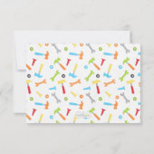 建築は誕生日のサンキューカードに用具を使います サンキューカード (裏面)