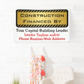 建築は銀行開発業者のジョブサインで融資 横断幕 (インサイチュ)