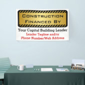 建築は銀行開発業者のジョブサインで融資 横断幕 (トレードショー)