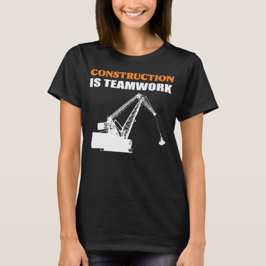 建築はTeamwork Hardworking Person Tシャツ (正面)