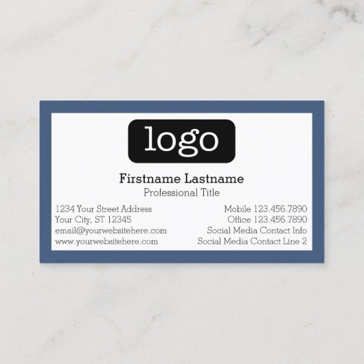 建築または建築家 – 設計図とロゴ 名刺 (裏面)