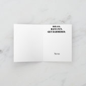 建築または道路作業者の誕生日カード カード (内部)