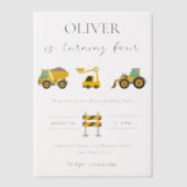 建築をテーマにしたデザイン誕生日 ベラム紙招待状 (正面)