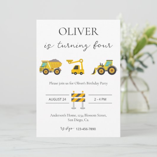 建築をテーマにしたデザイン誕生日 招待状 (スタンド正面)