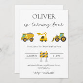 建築をテーマにしたデザイン誕生日 招待状 (正面/裏面)