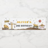 建築をテーマにしたパーティーでブラストを構築 ペットボトルラベル (シングルラベル)