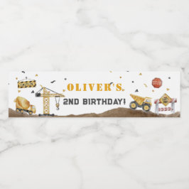 建築をテーマにしたパーティーでブラストを構築 ペットボトルラベル