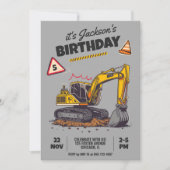 建築をテーマにした子供の誕生日パーティー 招待状 (正面)