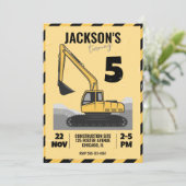 建築をテーマにした子供の誕生日パーティー 招待状 (スタンド正面)