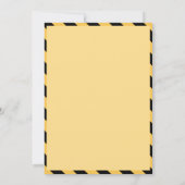 建築をテーマにした子供の誕生日パーティー 招待状 (裏面)