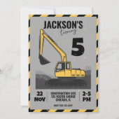 建築をテーマにした子供の誕生日パーティー 招待状 (正面)