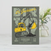 建築をテーマにした子供の誕生日パーティー 招待状 (スタンド正面)