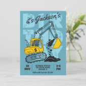 建築をテーマにした子供の誕生日パーティー 招待状 (スタンド正面)