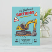 建築をテーマにした子供の誕生日パーティー 招待状 (スタンド正面)