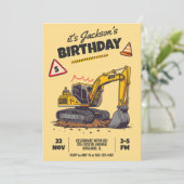 建築をテーマにした子供の誕生日パーティー 招待状 (スタンド正面)