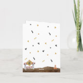 建築をテーマにした少年の誕生日 サンキューカード (裏面)