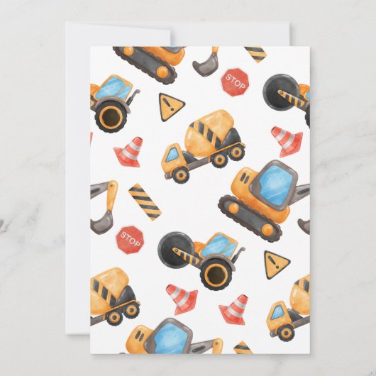 建築をテーマにした第3の誕生日パーティー 招待状 (裏面)