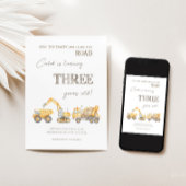 建築をテーマにした第3誕生日招待状 招待状