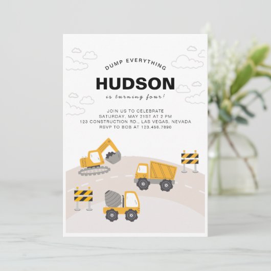 建築をテーマにした誕生日パーティーの招待状 招待状 (スタンド正面)