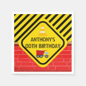 建築をテーマにした誕生日会パーソナライズされた スタンダードカクテルナプキン (正面)