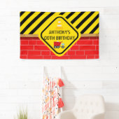 建築をテーマにした誕生日会パーソナライズされた 横断幕 (インサイチュ)