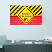 建築をテーマにした誕生日会パーソナライズされた 横断幕 (トレードショー)