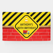 建築をテーマにした誕生日会パーソナライズされた 横断幕 (横)