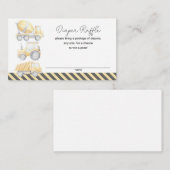 建築をテーマにした赤ちゃんシャワーおむつラッフル エンクロージャーカード (正面/裏面)