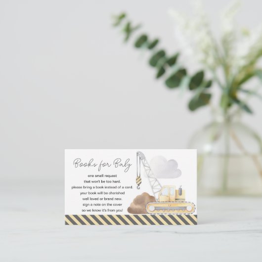 建築をテーマにした赤ちゃんシャワー予約リクエスト エンクロージャーカード (スタンド正面)