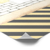 建築をテーマにした赤ちゃんシャワー歓迎サイン ポスター (角)