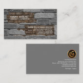 建築を置く石積みの煉瓦 名刺 (正面/裏面)