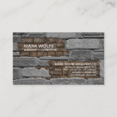 建築を置く石積みの煉瓦 名刺 (正面)